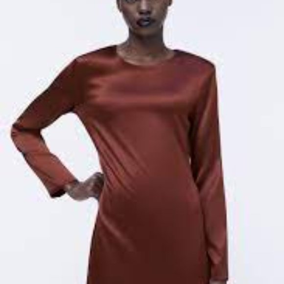 Zara Satin Effect Dress - Picture 1 of 7